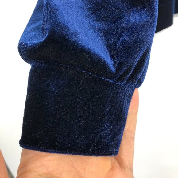 Next Apparel Royal Blue Long Sleeve Velvet Sweatshirt A La Belle Etoile size M - Picture 10 of 15